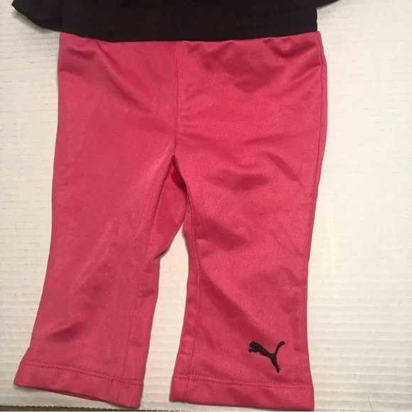 Puma Track Suit Girls 3-6 Month Logo Emblem Full Zip Jacket Pull On Pants - Picture 3 of 8